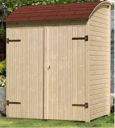 drewniany schowek ogrodowy
