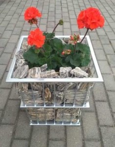 Gabionowa donica 60 x 45 x 45 cm  gabiony 
