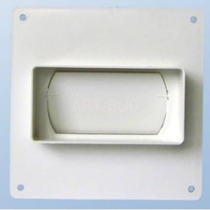 Kołnierz przyścienny PCV z przepustnicą D/UZP Fi 104/110x55 mm DOSPEL
