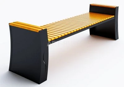 Ławka miejska, parkowa, stalowa, długość 204 cm, kolekcja S kod: 0144( szt )