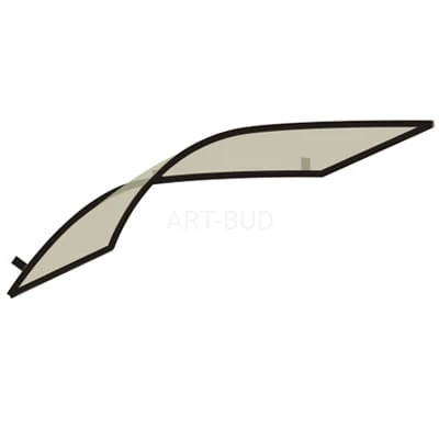 Daszek nad drzwi jednostronnie łukowy aluminiowy z poliwęglanu cięciwa 160 cm