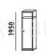 Szafy socjalne SB wysokość 195 cm szerokość  60- 80-100 cm 