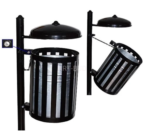 Kosz uliczny KAp z wiaderkiem