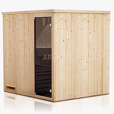 Sauna fińska wewnętrzna 144 x 144 cm 2 osoby   Megiw
