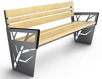 Ławka parkowa, miejska stalowa Loara, długość 188 cm kod: 0152 ( szt )
