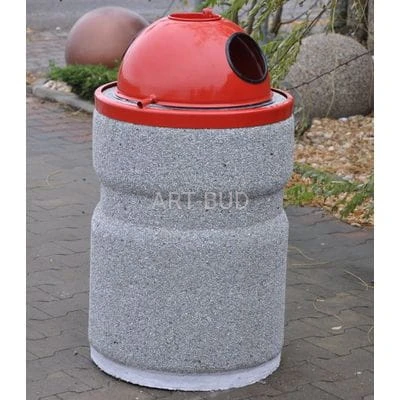 Kosz betonowy z daszkiem kopułą 70 litrowy kod 147