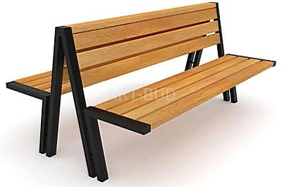 Ławka parkowa, miejska, stal malowana proszkowo lub nierdzewna, Ottawa, długość 184cm, kod: 0184 ( szt )