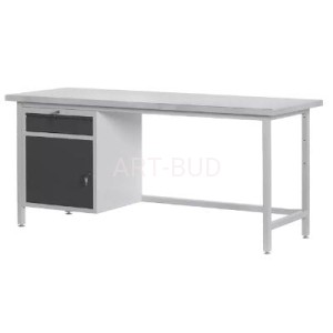 Stół warsztatowy stalowy z ocynkowanym blatem ST2003 Silver 