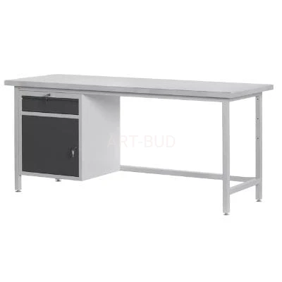 Stół warsztatowy stalowy z ocynkowanym blatem ST2003 Silver 