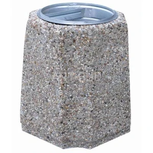Kosz na śmieci betonowy z wkładem metalowym pojemność 40L 