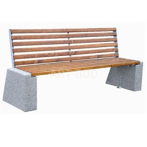 Ławka parkowa betonowa z oparciem 197 cm