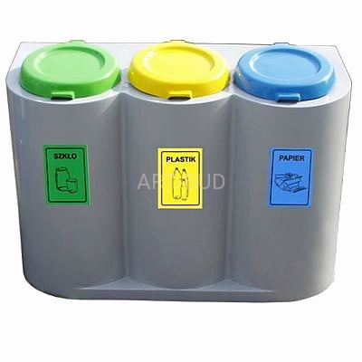 Pojemnik do segregacji odpadów dwu lub trzykomorowy EKOSZAFKA