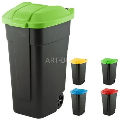 Pojemniki do segregacji odpadów z polietylenu PE 110-S pojemność 110 litrów