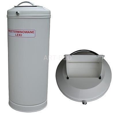 Pojemnik metalowy na odpady medyczne APTECZNY 6o L