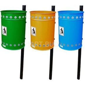 Kosz na śmieci z blachy ocynkowanej MALWA 46 L 