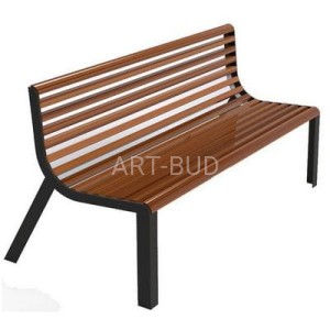 Ławka stalowo drewniana z oparciem 150-180 cm Nobilium