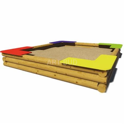 Piaskownica kwadratowa na plac zabaw PS-001