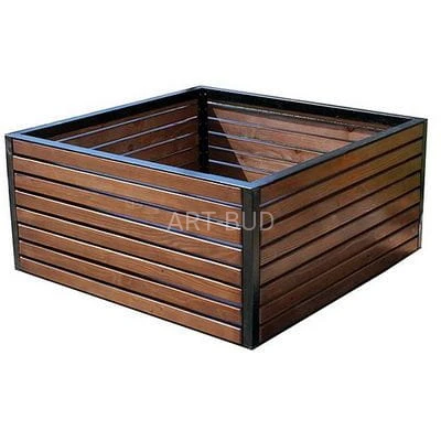 Duża donica miejska drewniano stalowa Modern II