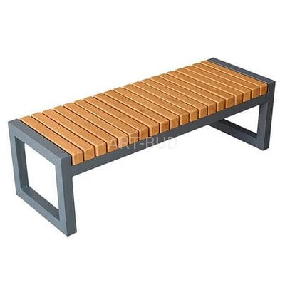 Ławka stalowo drewniana miejska bez oparcia Salsa