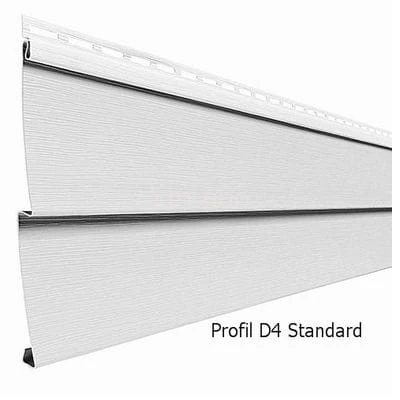 Siding elewacyjny Standard D4 panel biały 3810 x 203 mm Boryszew