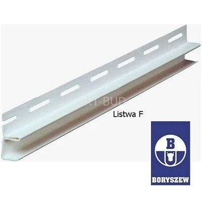 Listwa montażowa wykończeniowa F 3810 mm biała siding  Boryszew