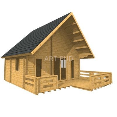 Domek letniskowy z balika świerkowego 45 m2 CHABER 