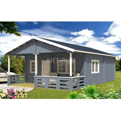 Domek letniskowy z balika  595x646 - 47,5 m2 USZATKA A