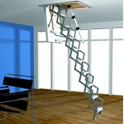 Schody nożycowe do mniejszych otworów sufitowych Ecco Roto