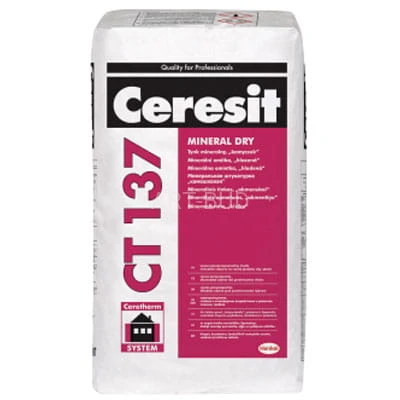Tynk mineralny faktura kamyczkowa biały ziarno 1.5 mm Ceresit CT 137
