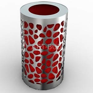 Kosz wolnostojący na odpadki ze stali nierdzewnej 85 cm  KA.15.01