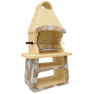 Kominek grill ogrodowy betonowy  BESKID 1/3 piaskowiec lub 1/3 łupek szarogłazowy ze zbrojonego betonu o zwiększonej wytrzymałości termicznej 