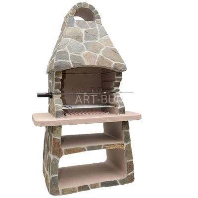 Kominek grill ogrodowy betonowy  BESKID piaskowiec lub łupek szarogłazowy ze zbrojonego betonu o zwiększonej wytrzymałości termicznej 