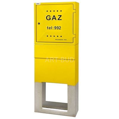Szafka gazowa z laminatu PSG 600 x 1600 x 250 plus postument