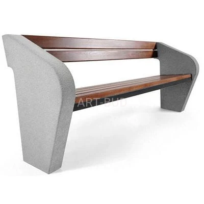 Ławka betonowo drewniana z oparciem kolekcja Navan