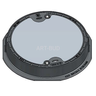 Właz kanałowy żeliwny - betonowy okrągły  H 115/150 BO 600 klasa 125 KZO