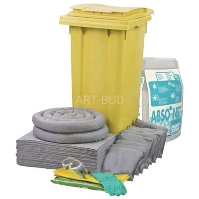 Zestaw mobilny Wheely 120 sorbenty uniwersalne granulat mineralny Multisorb 84.9 l
