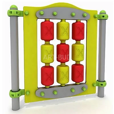 Panel edukacyjny dla dzieci na place zabaw kółko-krzyżyk 