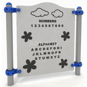 Panel edukacyjny na plac zabaw alfabet