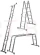 Drabina przegubowa Corda 4x3 stopnie aluminiowa Krause