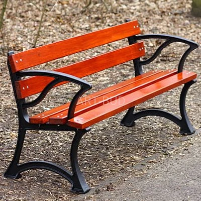 Ławka Łódzka z oparciem i podłokietnikiem 170 cm