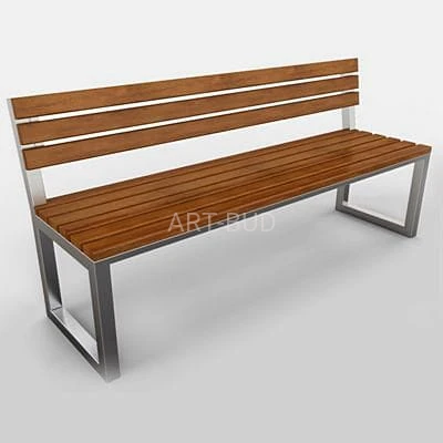 Ławka miejska parkowa z oparciem LA.10.03