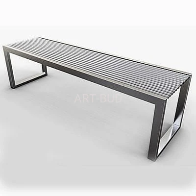 Ławka stalowa miejska parkowa bez oparcia LA.11.07