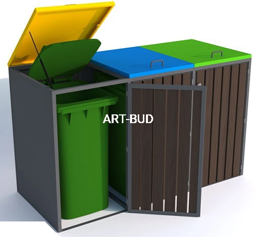 Zabudowa do pojemników na odpadki 3 x 240 litrów