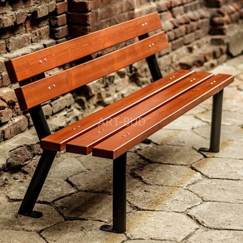 Ławka parkowa stalowo drewniana Gladiator