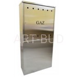 Skrzynka gazowa szafka nierdzewna 600x600x250 mm z tyłem i postumentem  nr kat 305692
