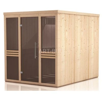 Sauna parowa wewnętrzna fińska 175 x 244 cm na 8 osób Megiw