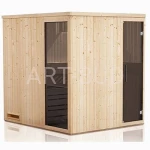 Fińska sauna wewnętrzna 194 x 244 cm dla 6 osób Megiw