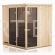 Fińska sauna wewnętrzna 194 x 244 cm dla 6 osób Megiw