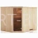 Sauna narożna fińska wewnętrzna  194 x 144 cm  4 osoby Megiw