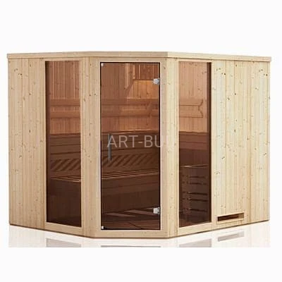 Sauna  fińska narożna wewnętrzna 194 x 194 cm  4 osoby Megiw